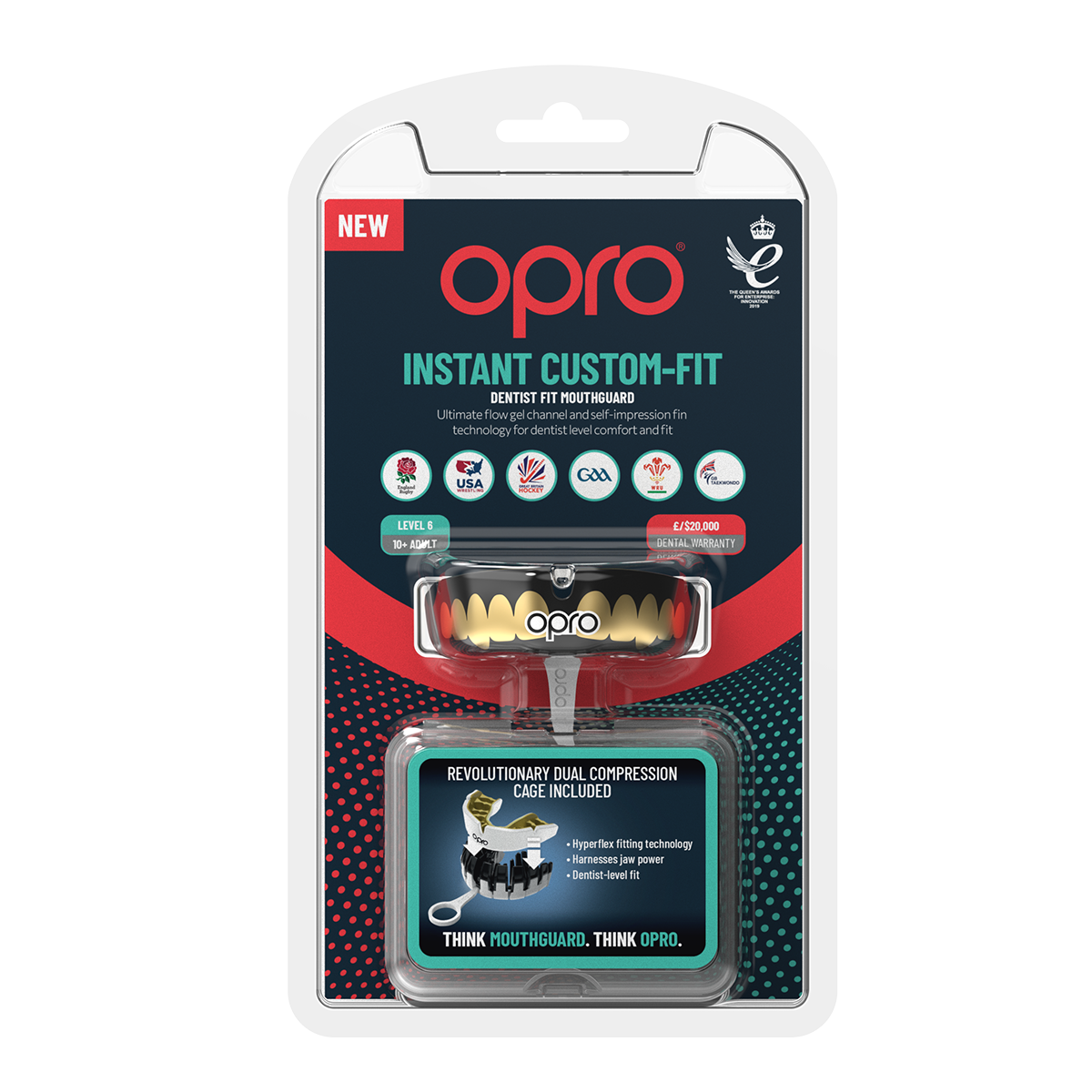 Instant Custom-Fit Gold Teeth Mouthguard