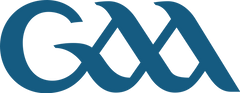 GAA logo in blue, representing the Gaelic Athletic Association, on a transparent background.