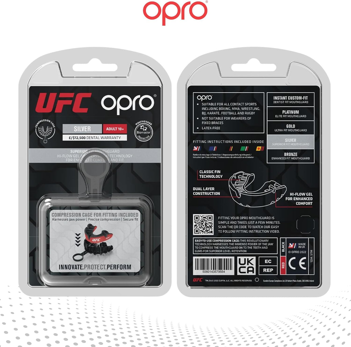 UFC Silver Level Red Mouthguard