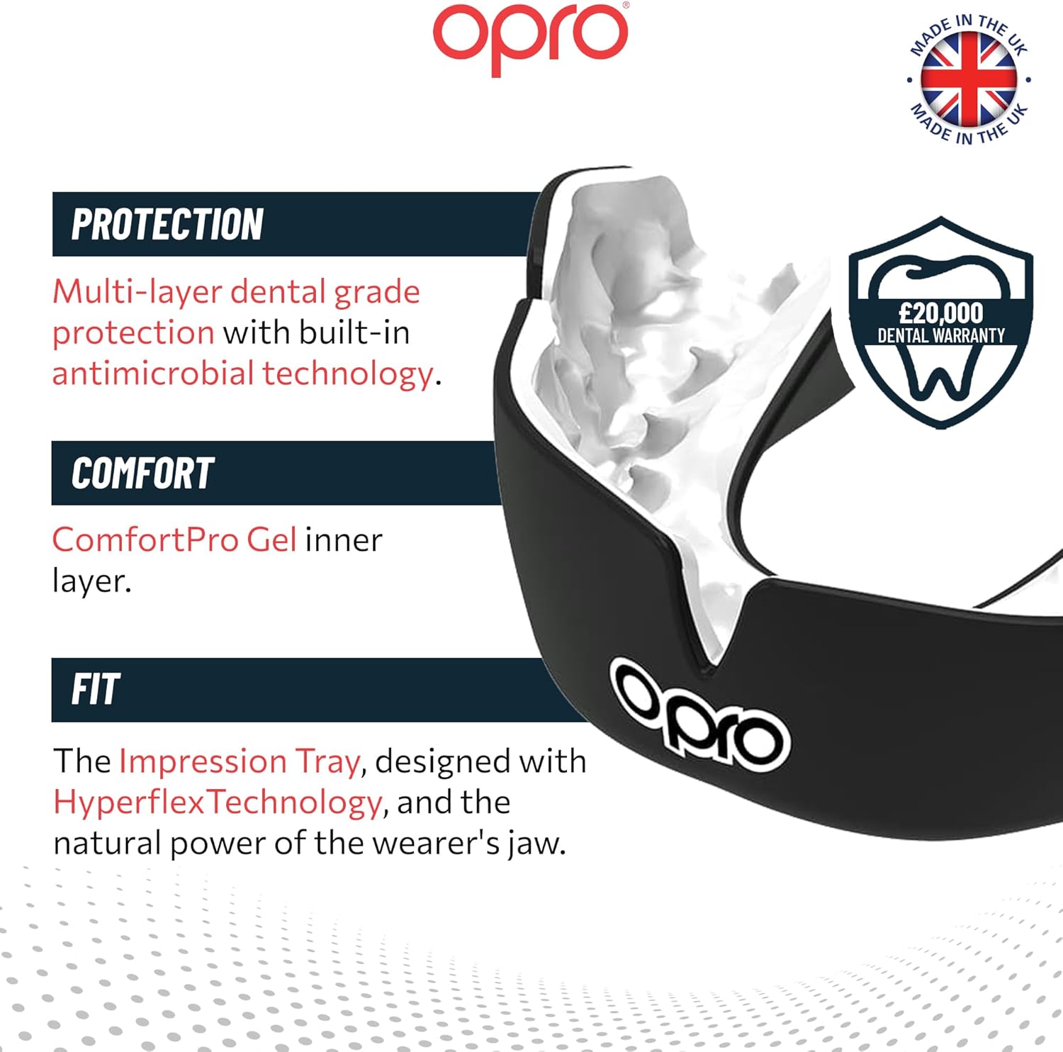 Instant Custom-Fit Black Mouthguard