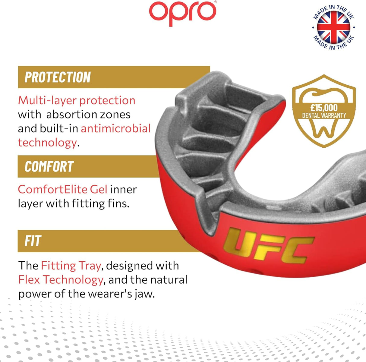 UFC Gold Level Red Mouthguard