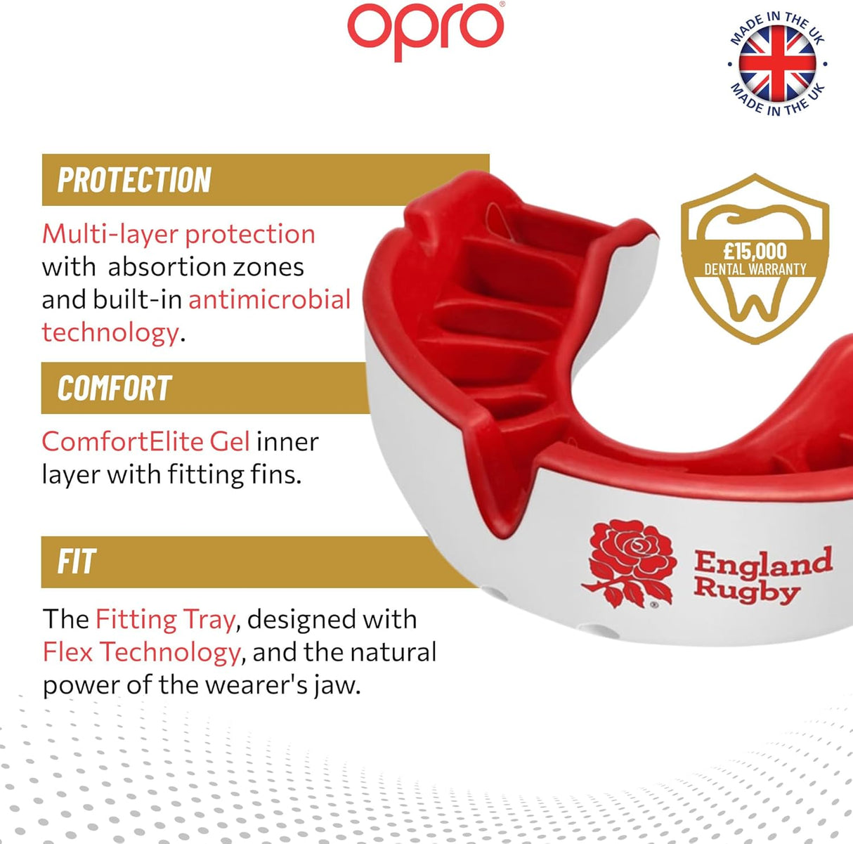 Gold Level England Rugby Mouthguard