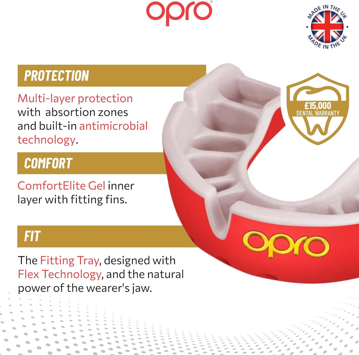 Gold Level Red Mouthguard
