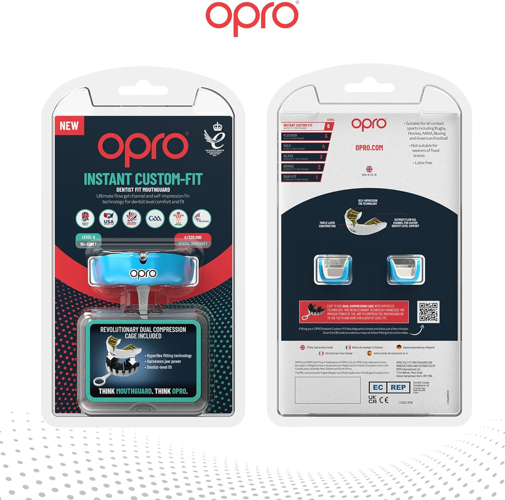 Instant Custom-Fit Sky Blue Mouthguard