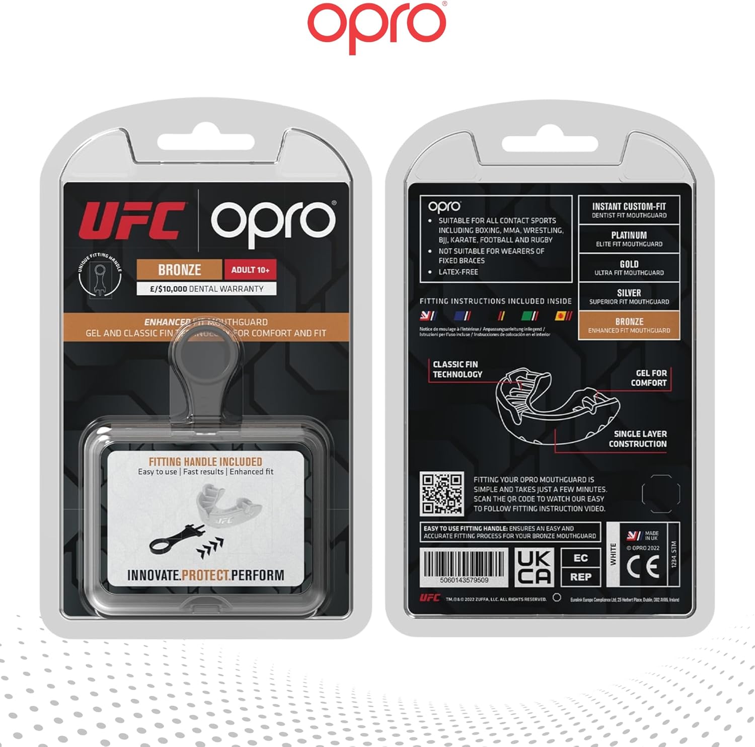 UFC Bronze Level White Mouthguard