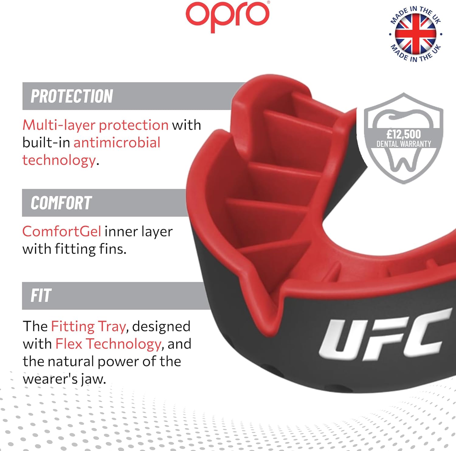 UFC Silver Level Black Mouthguard