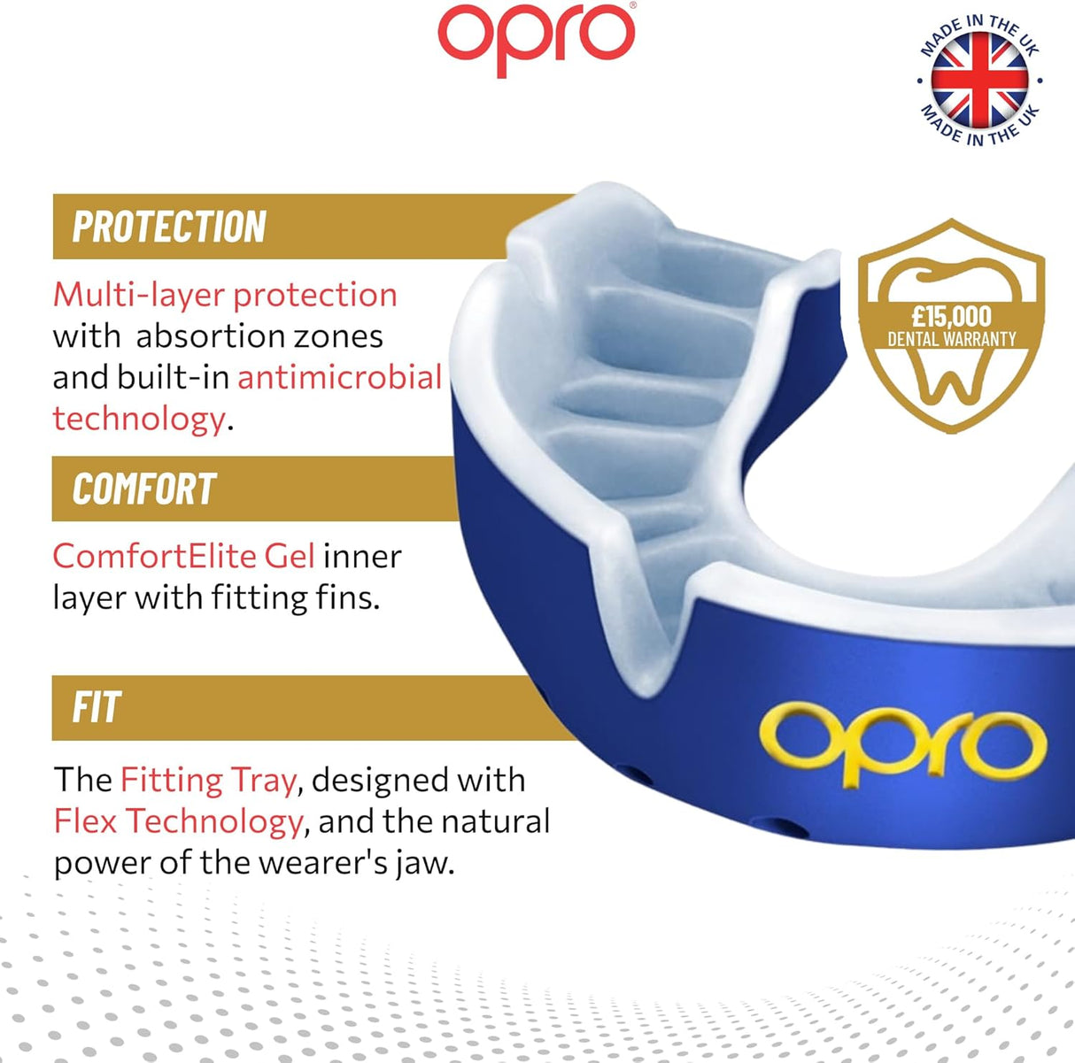 Gold Level Blue Mouthguard