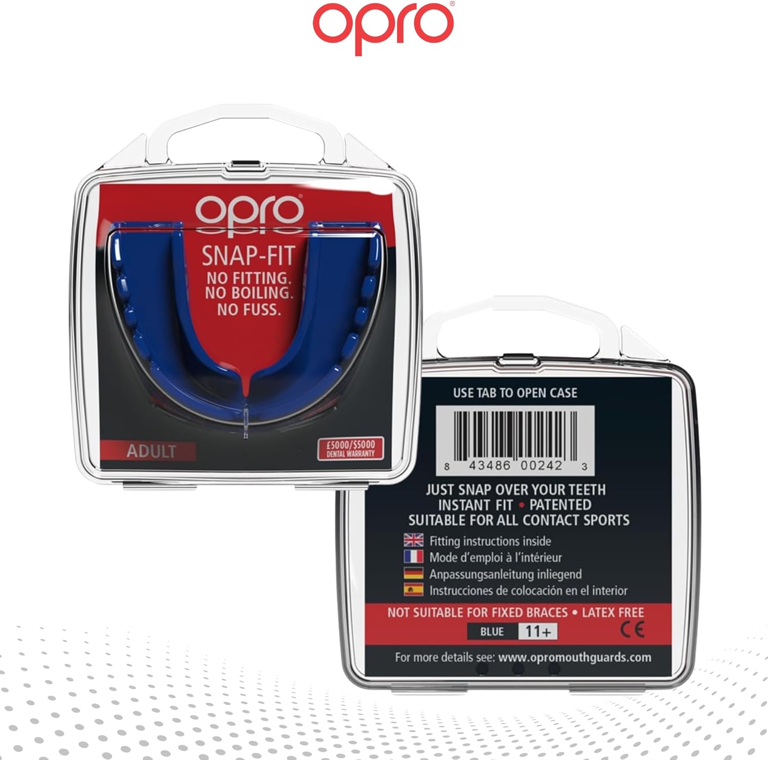 Snap-Fit Blue Mouthguard