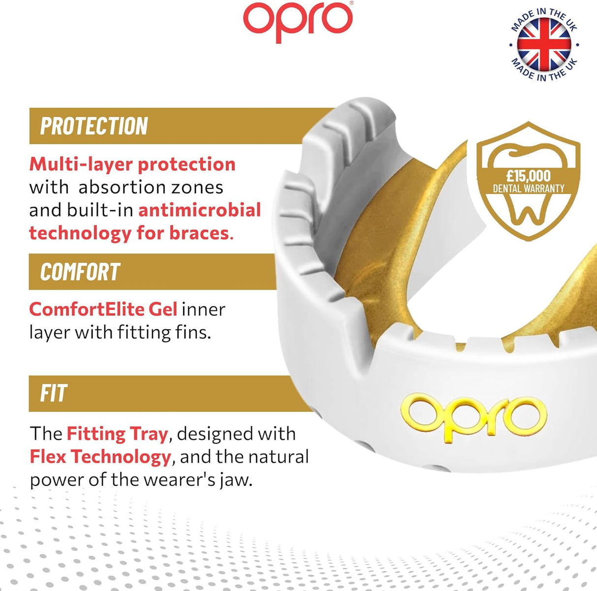 Gold Level White Mouthguard for Braces