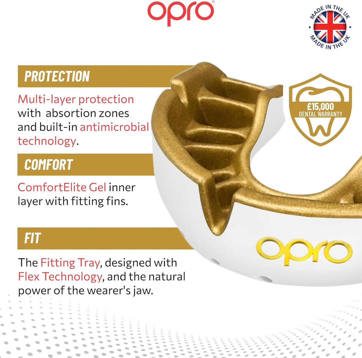 Gold Level White Mouthguard