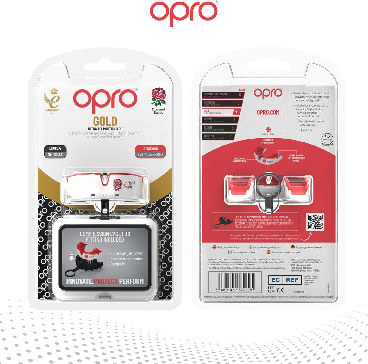 Gold Level England Rugby Mouthguard