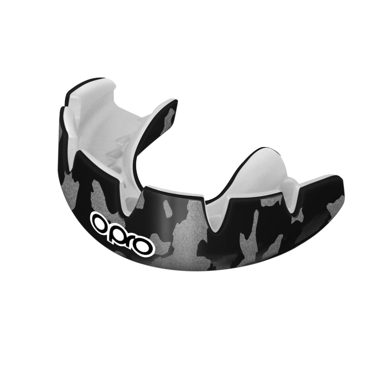 Instant Custom-Fit Silver Camo Mouthguard for Braces