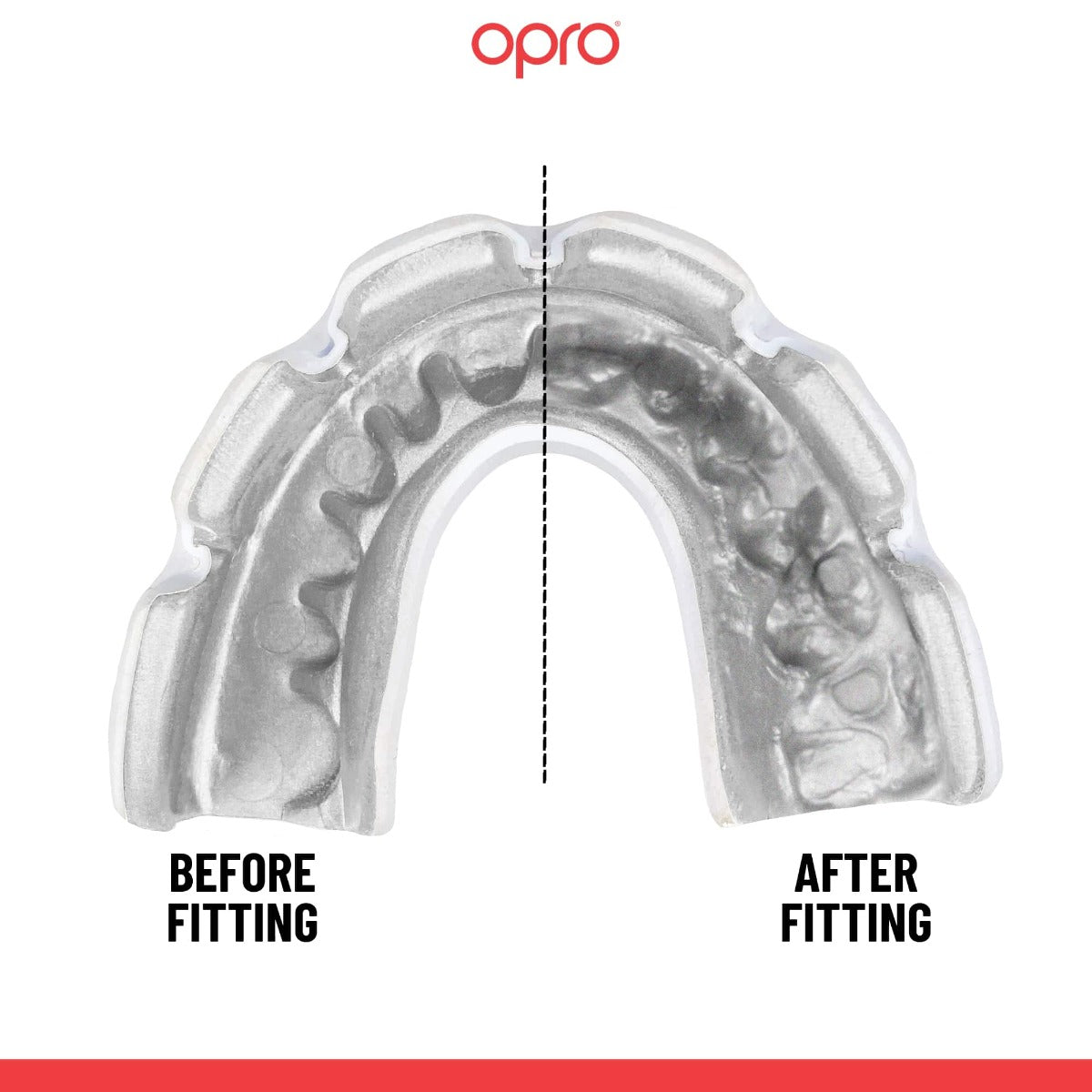 Instant Custom-Fit USA Silver Mouthguard for Braces