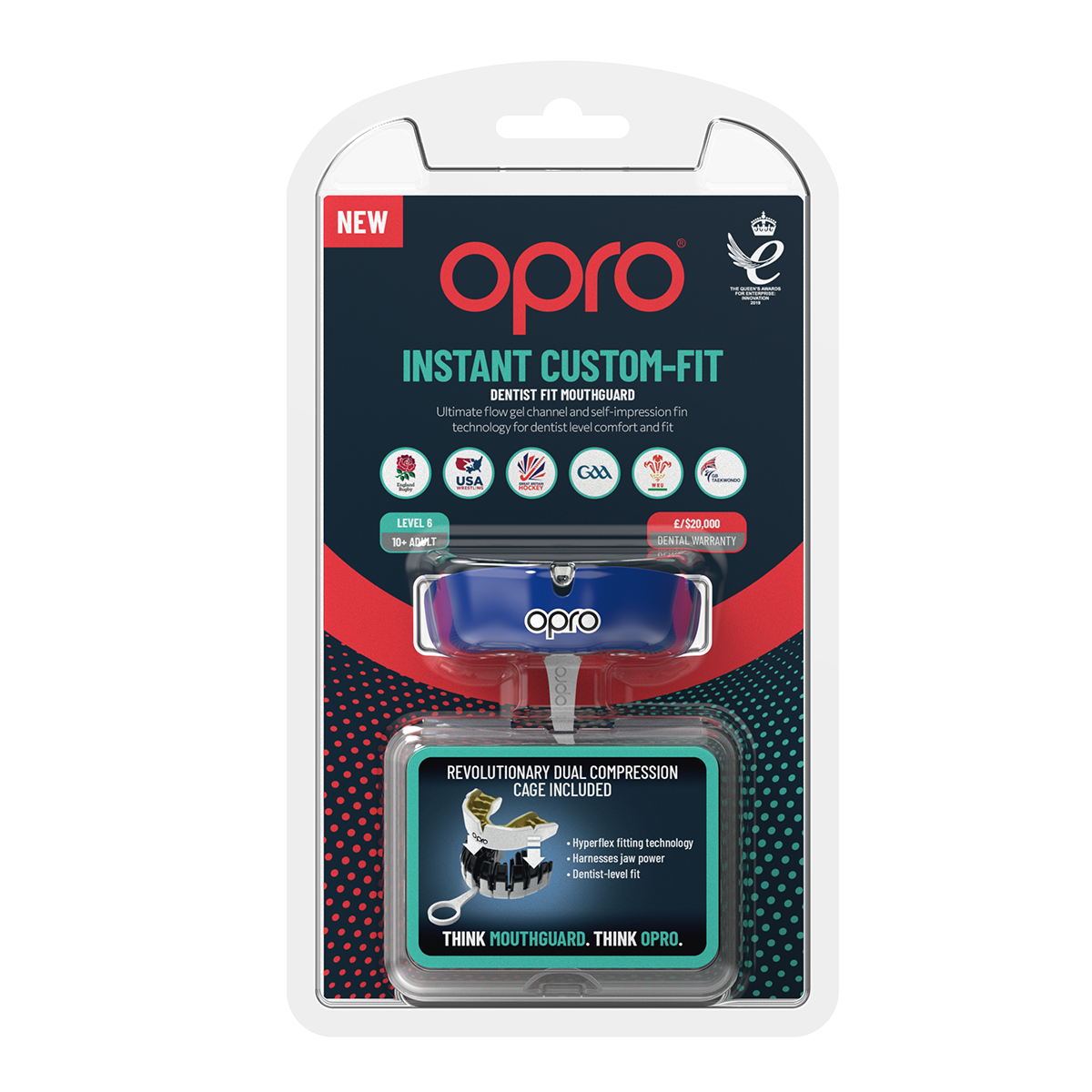 Instant Custom-Fit Dark Blue Mouthguard