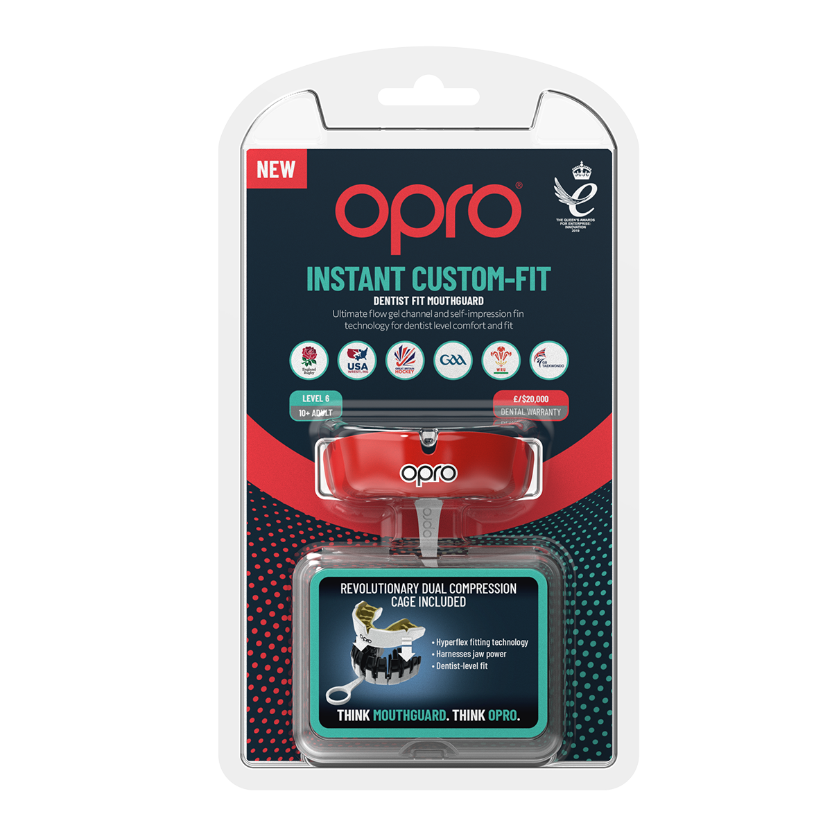 Instant Custom-Fit Red Mouthguard