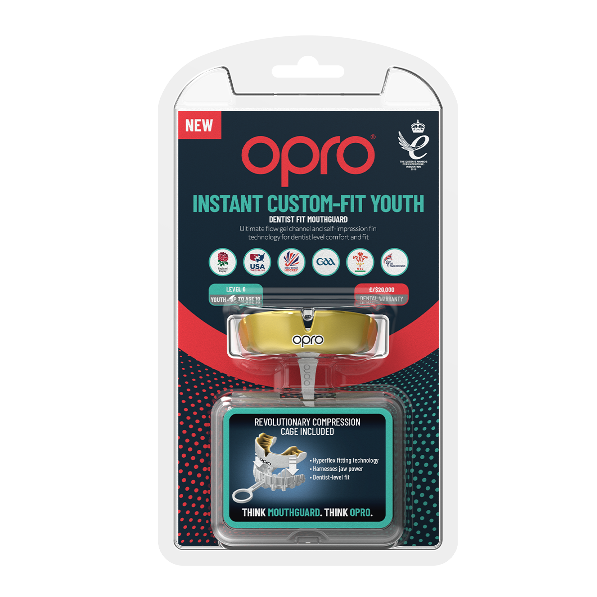 Instant Custom-Fit Gold Mouthguard