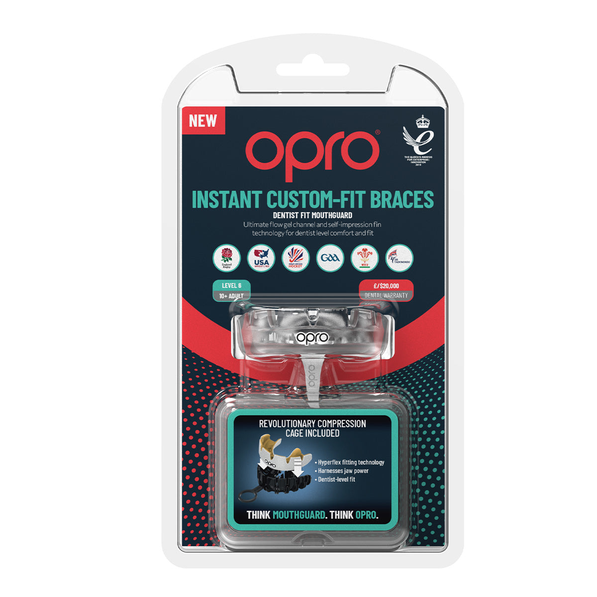 Instant Custom-Fit Clear Mouthguard for Braces