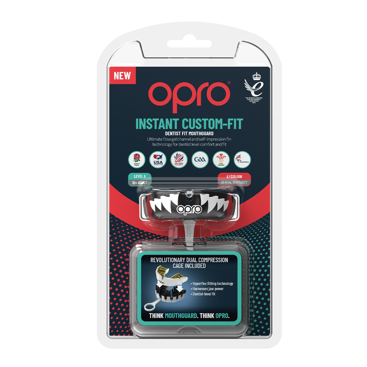 Instant Custom-Fit Jaws Black Mouthguard