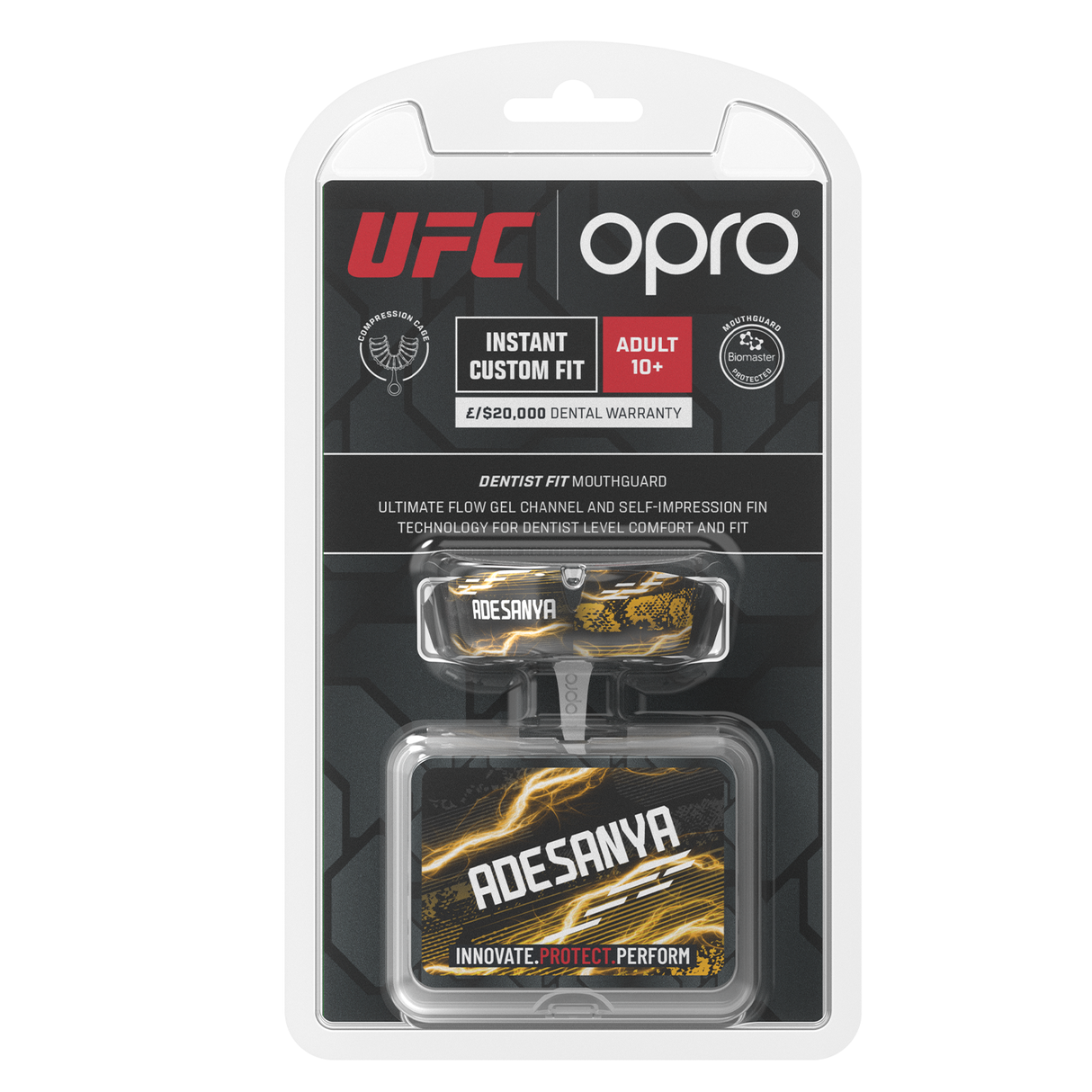 Official UFC x OPRO Israel Adesanya Instant Custom-Fit Mouthguard
