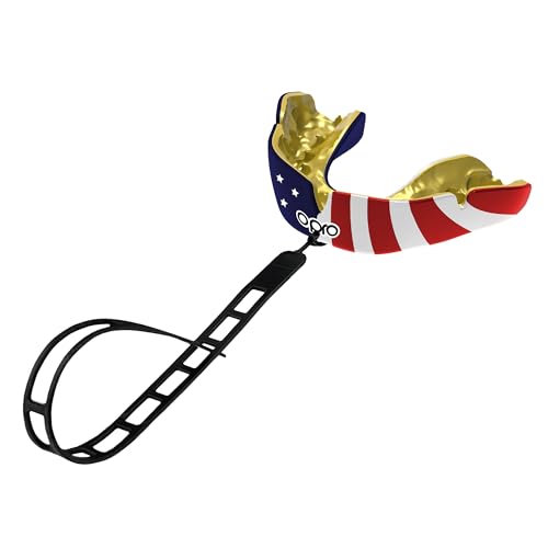Instant Custom-Fit USA Design Mouthguard with Strap
