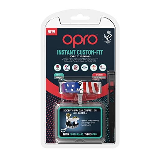 Instant Custom-Fit USA Design Mouthguard with Strap