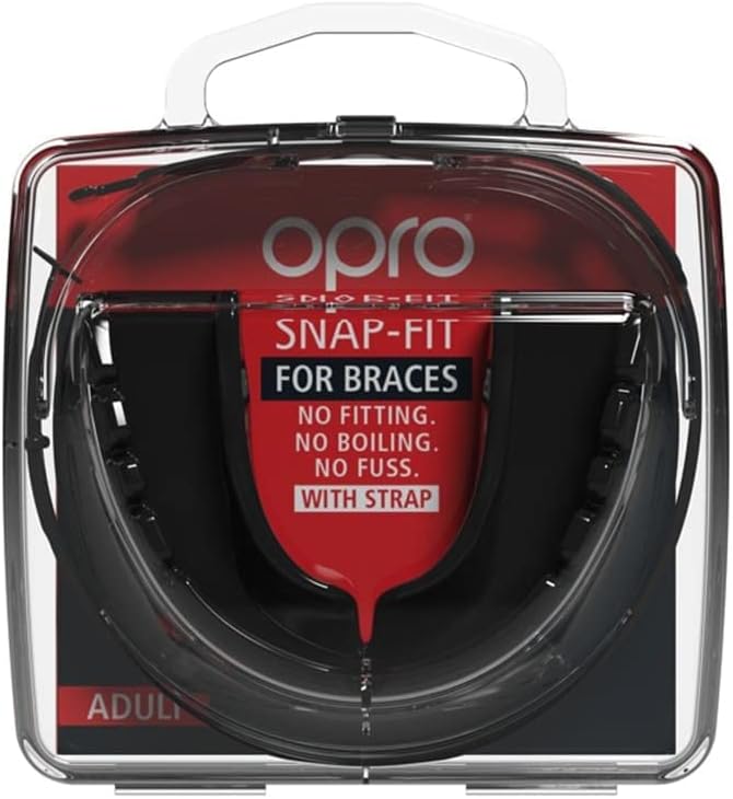 Snap-Fit Black Mouthguard for Braces