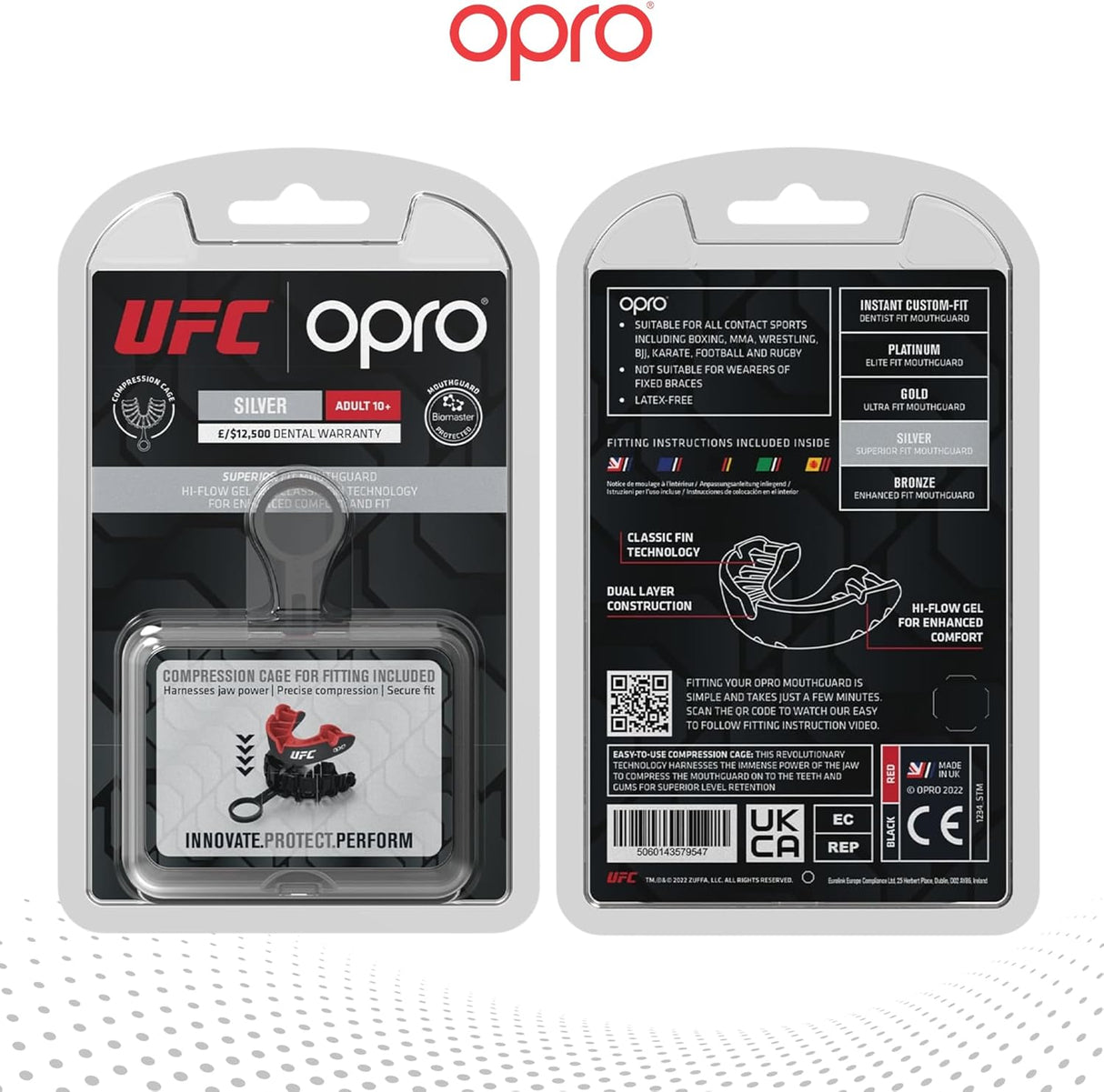 UFC Silver Level Black Mouthguard