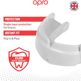 Snap-Fit White Mouthguard for Braces