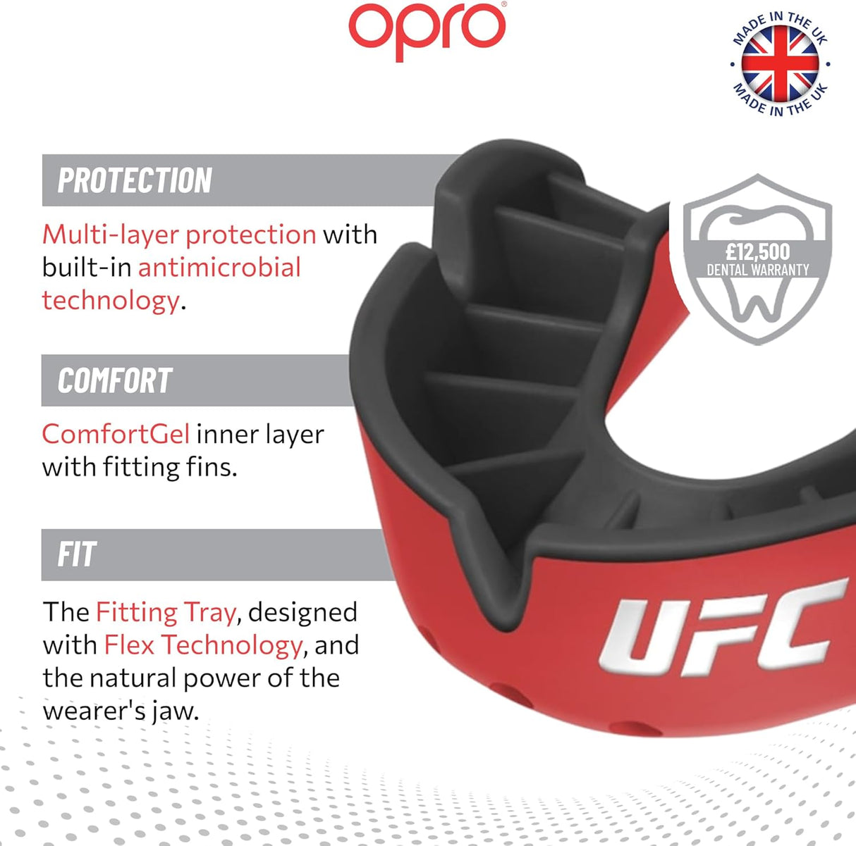 UFC Silver Level Red Mouthguard