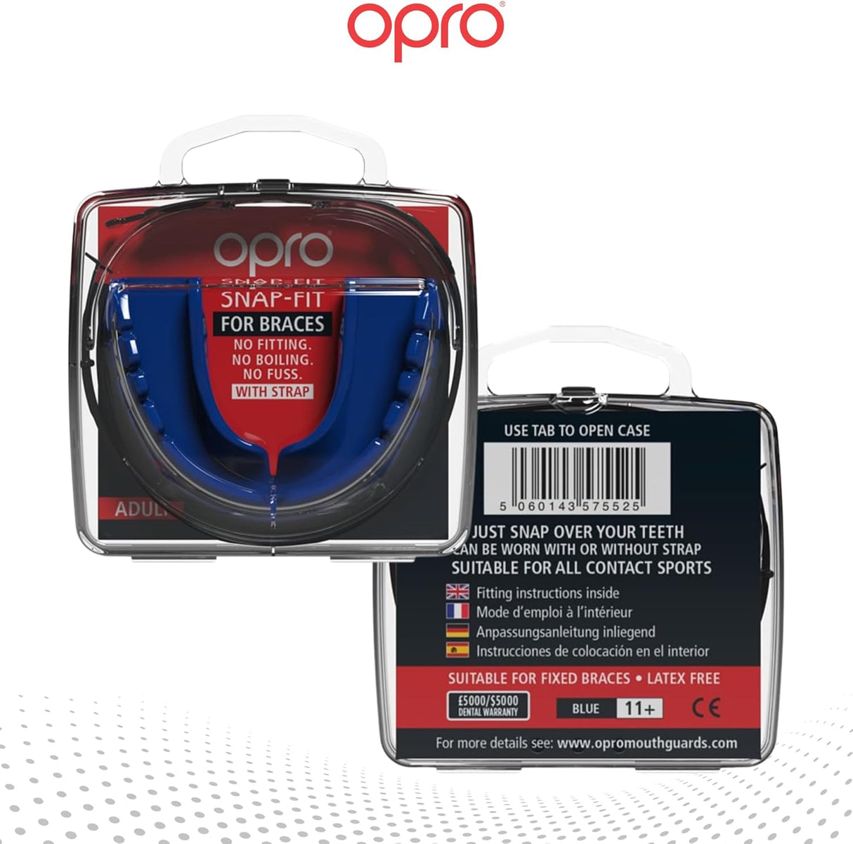 Snap-Fit Blue Mouthguard for Braces