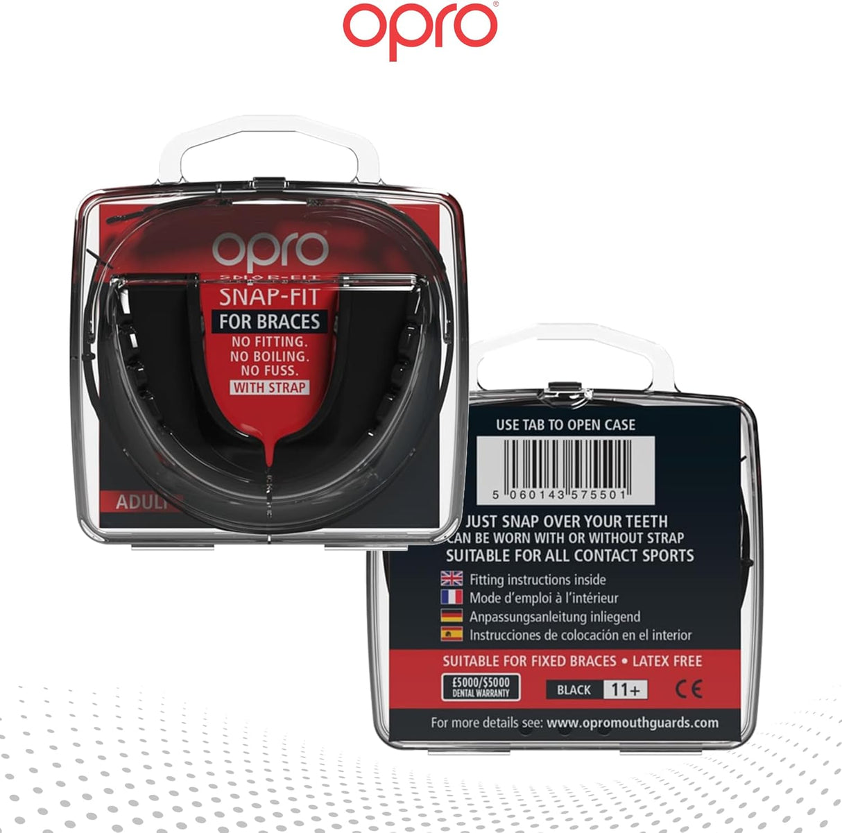 Snap-Fit Black Mouthguard for Braces