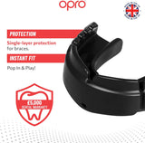 Snap-Fit Black Mouthguard for Braces