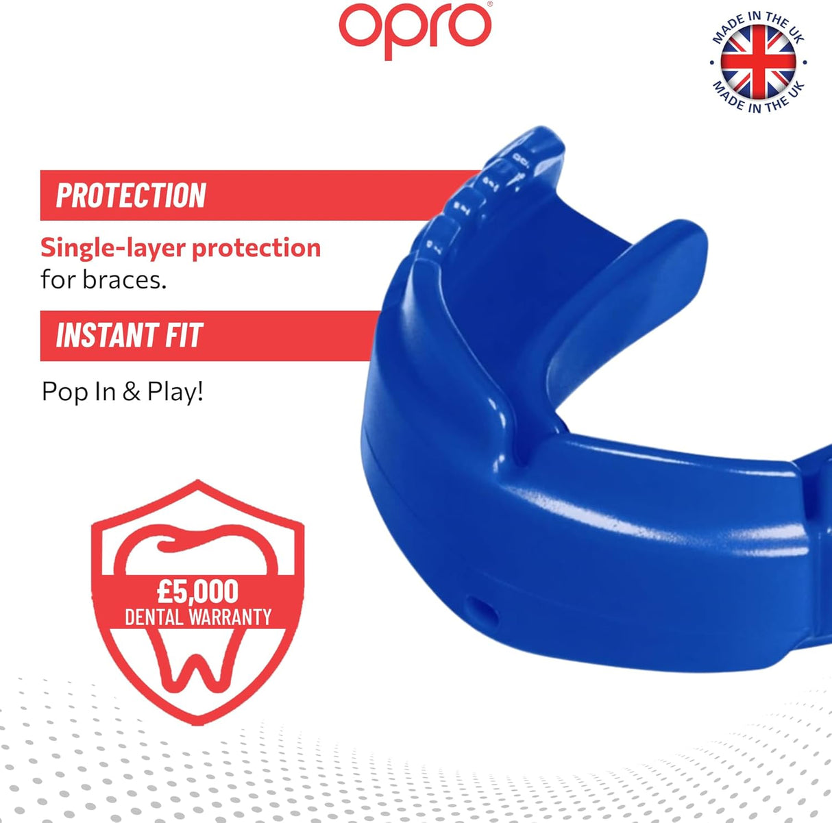 Snap-Fit Blue Mouthguard for Braces