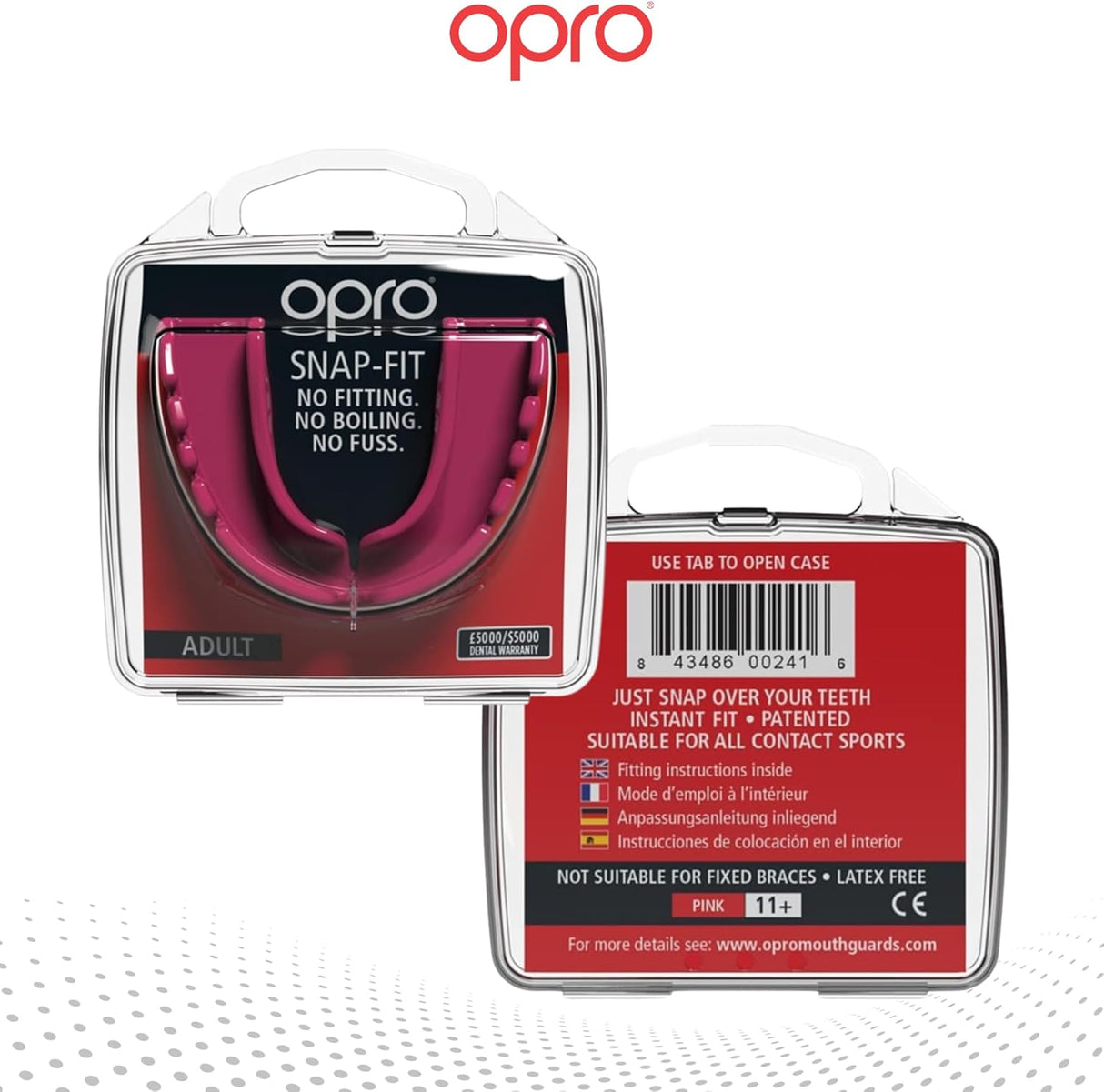 Snap-Fit Pink Mouthguard