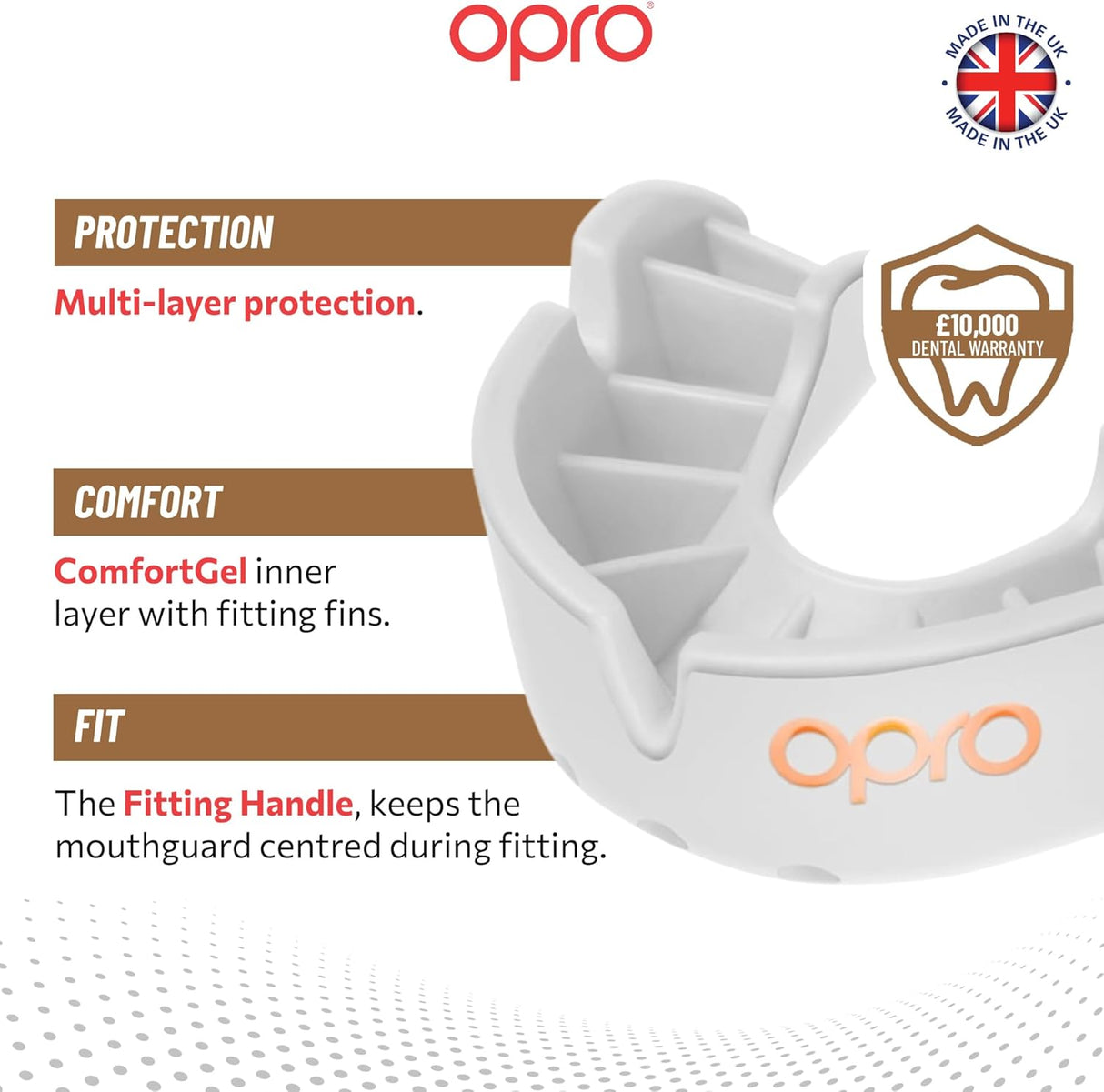 Bronze Level White Mouthguard