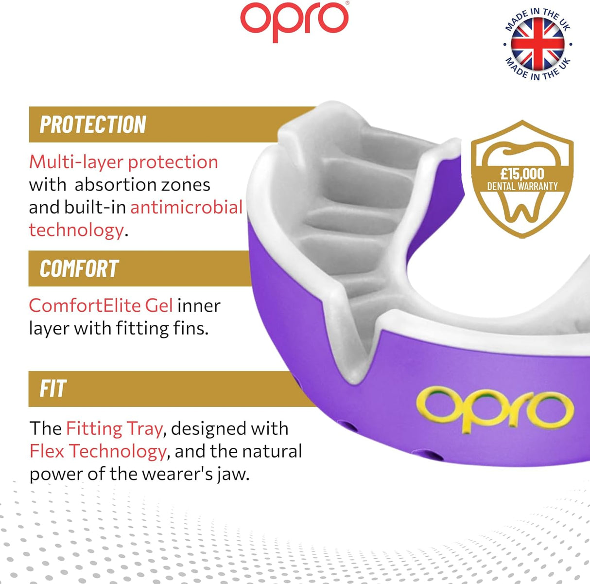 Gold Level Purple Mouthguard