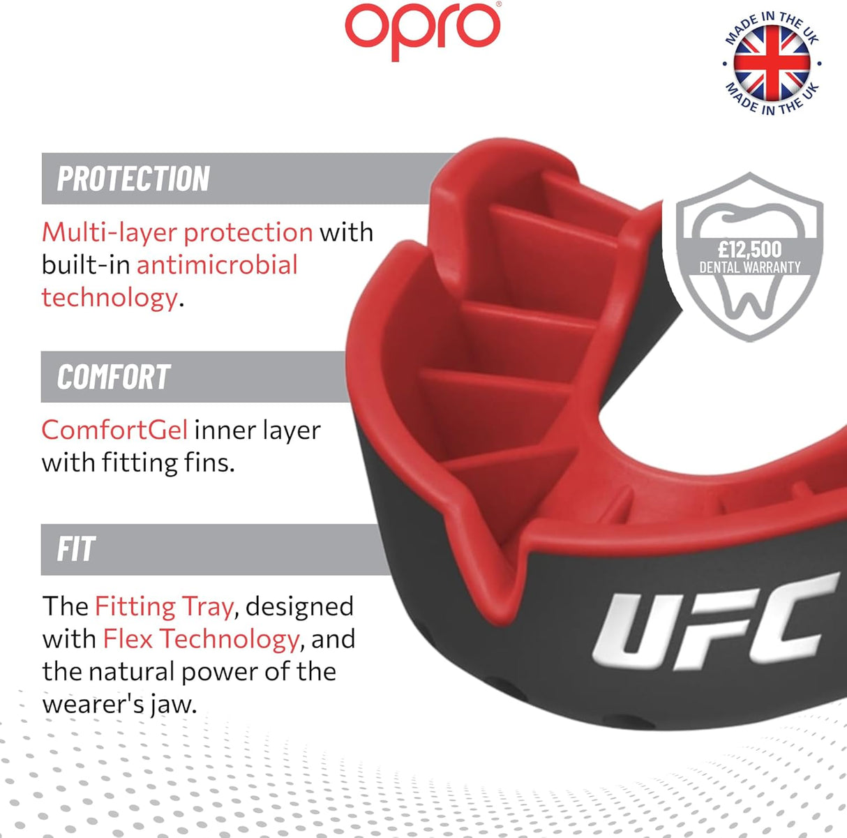 UFC Silver Level Black Mouthguard