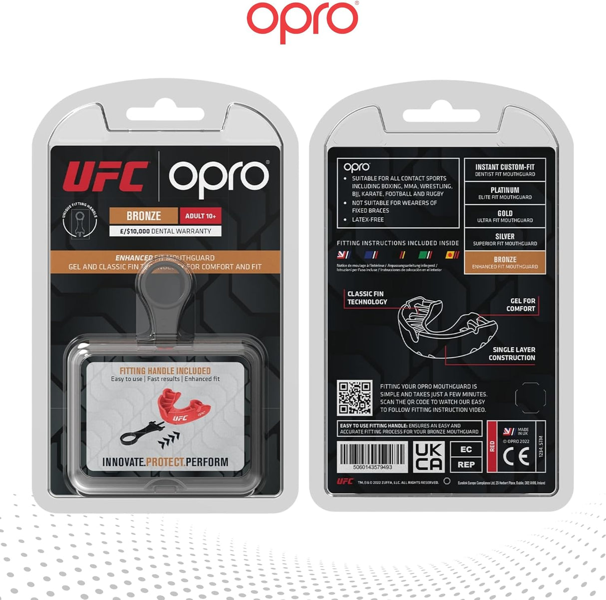 UFC Bronze Level Red Mouthguard