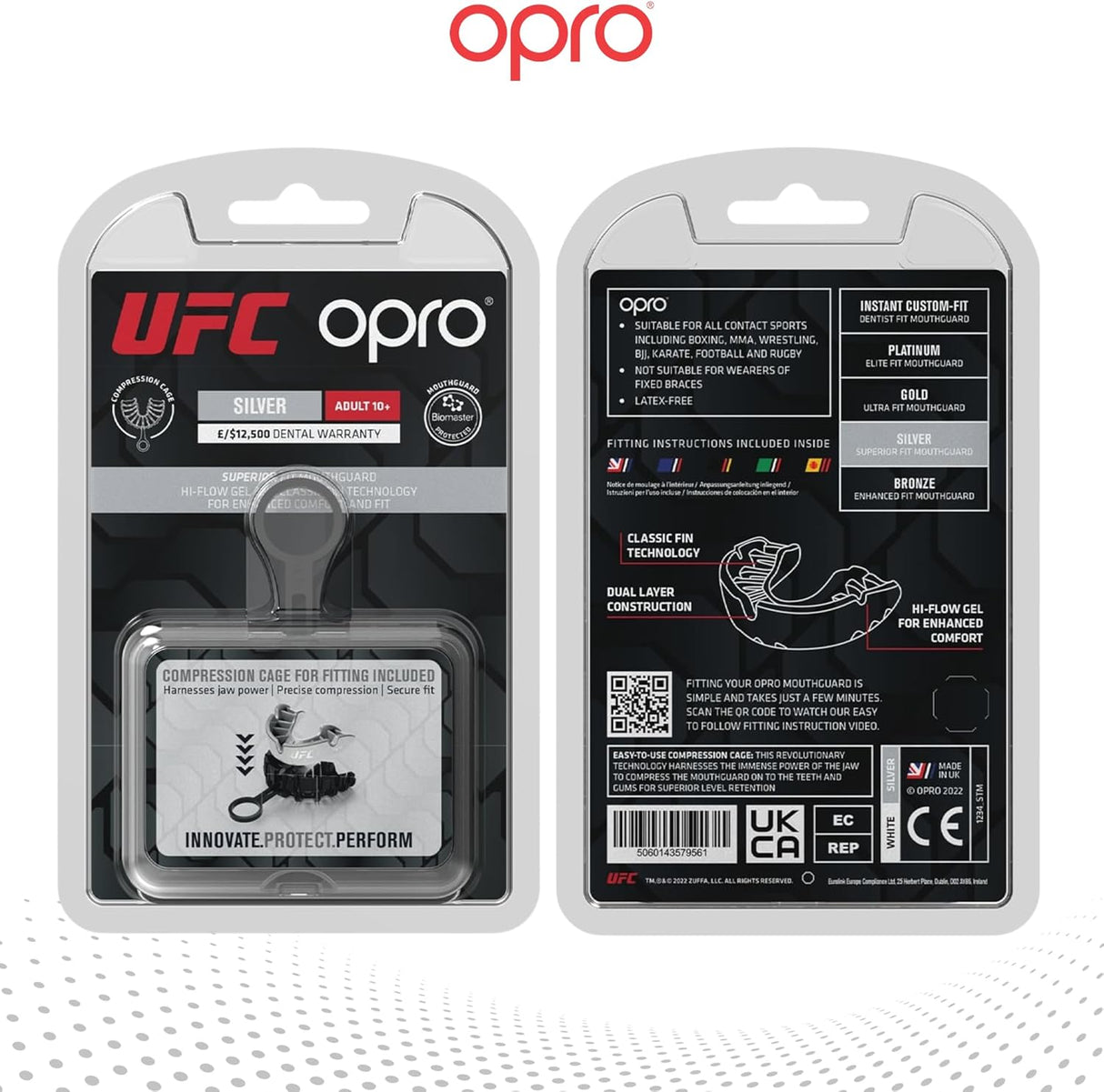 UFC Silver Level White Mouthguard