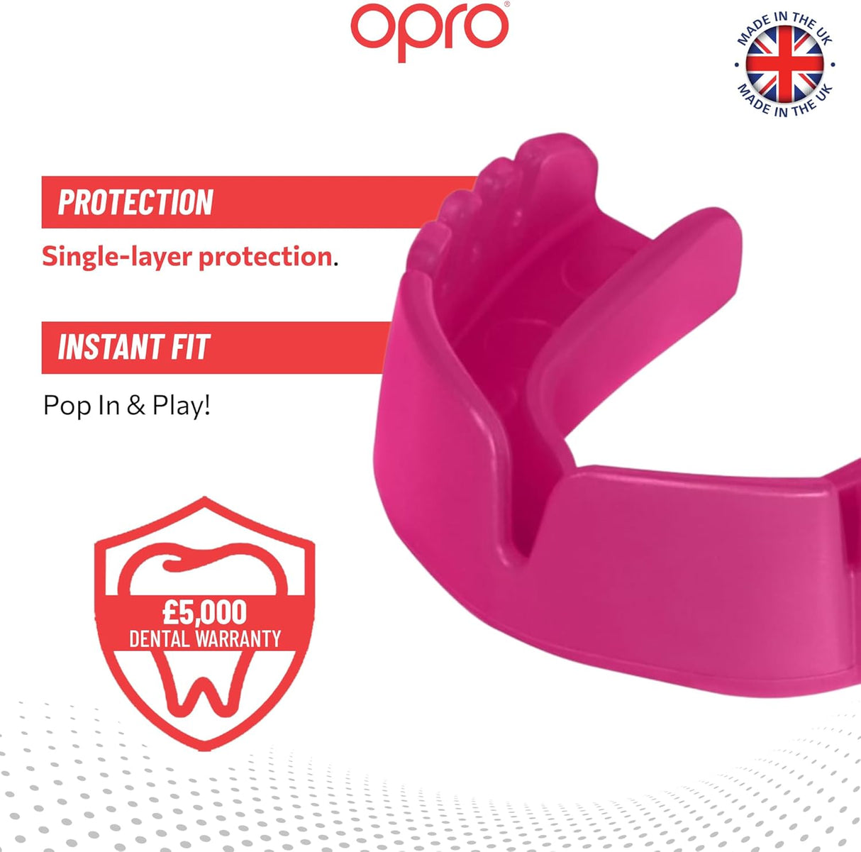 Snap-Fit Pink Mouthguard