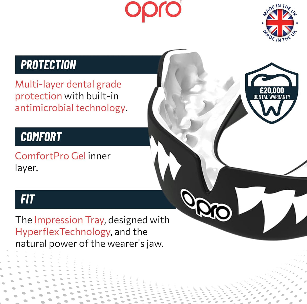 Instant Custom-Fit Jaws Black Mouthguard