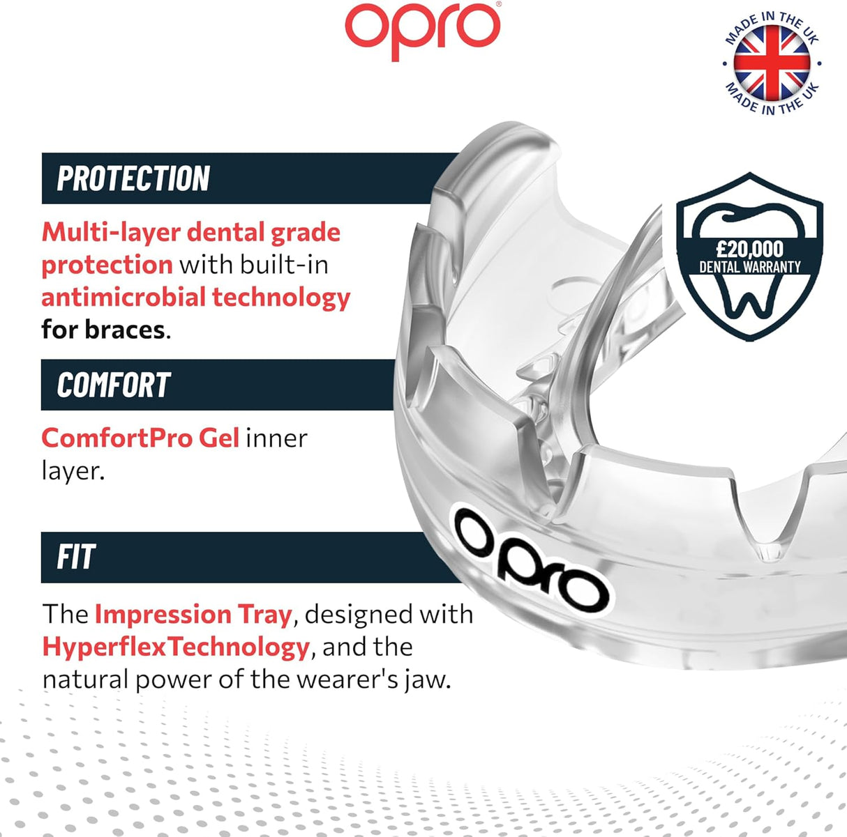 Instant Custom-Fit Clear Mouthguard for Braces