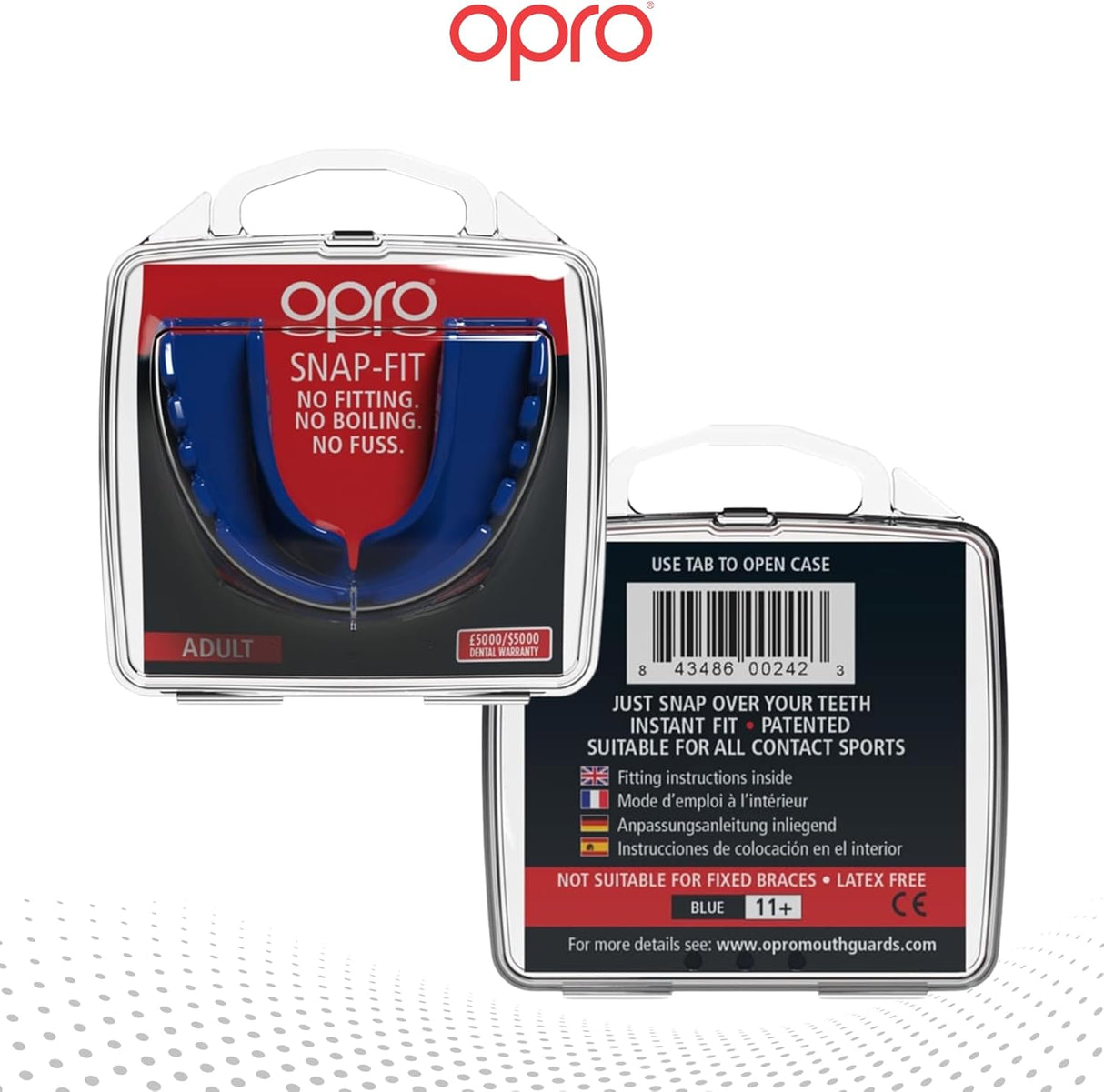 Snap-Fit Blue Mouthguard