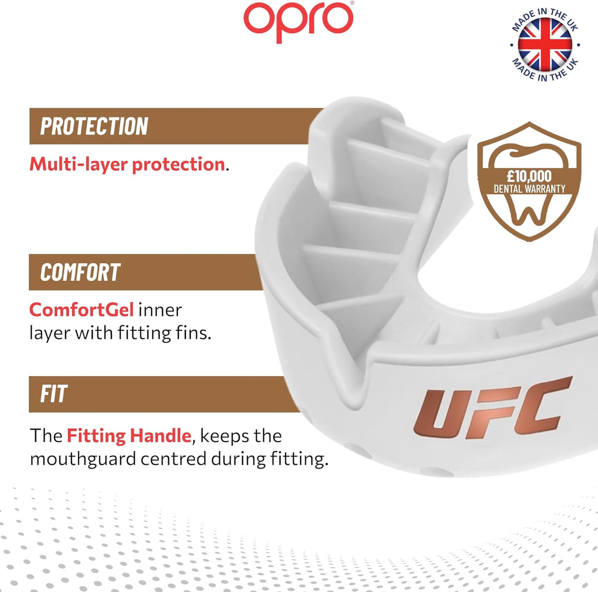 UFC Bronze Level White Mouthguard