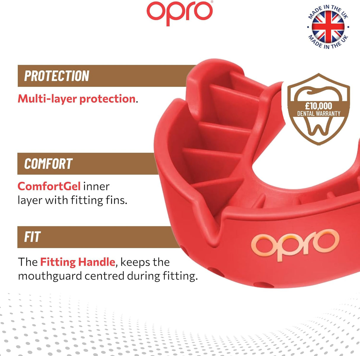 Bronze Level Red Mouthguard