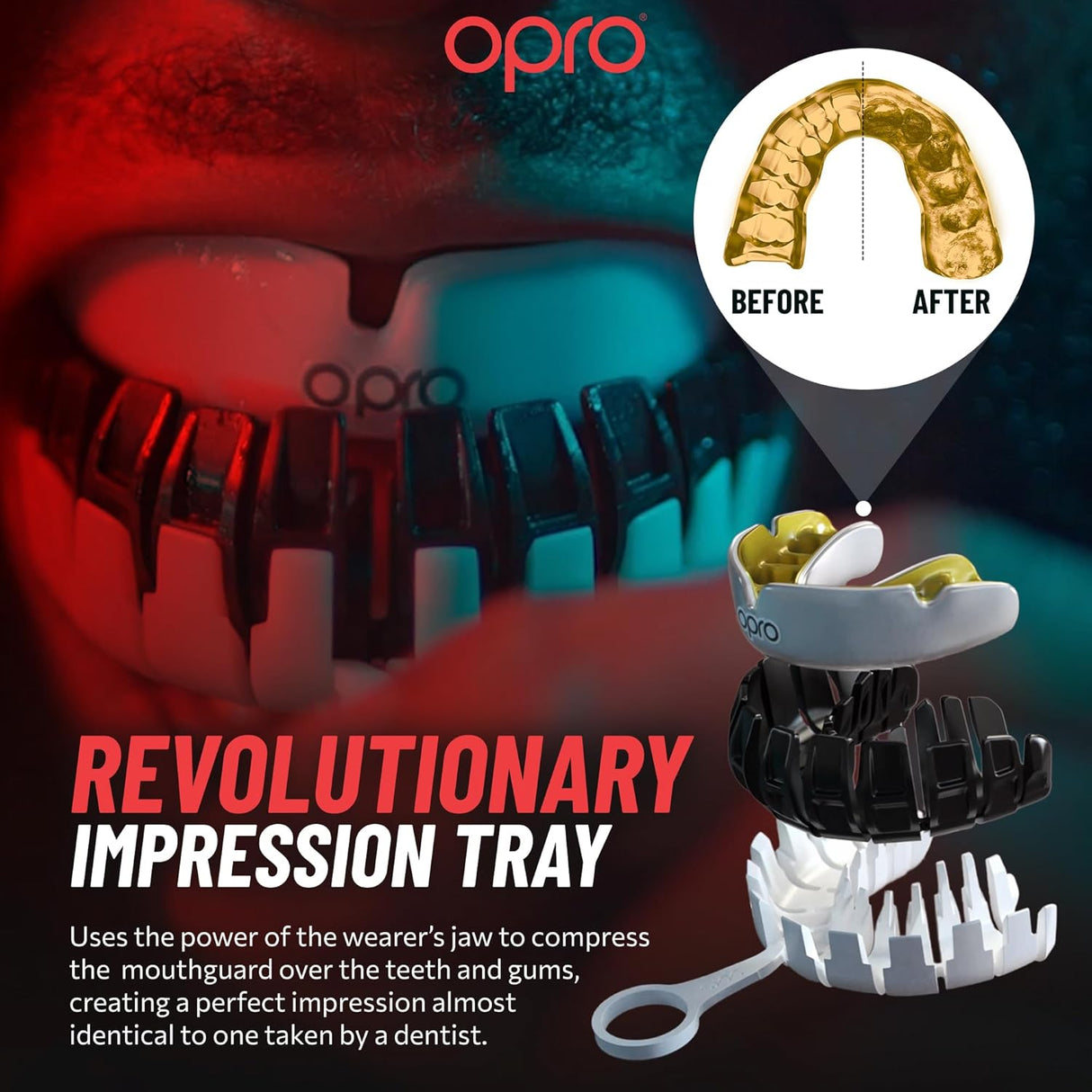Instant Custom-Fit Red Fusion Mouthguard