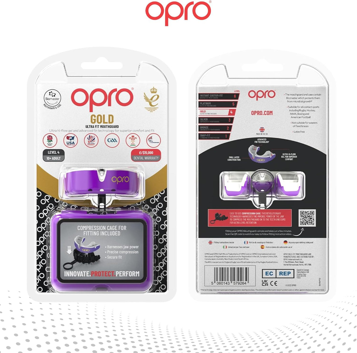 Gold Level Purple Mouthguard