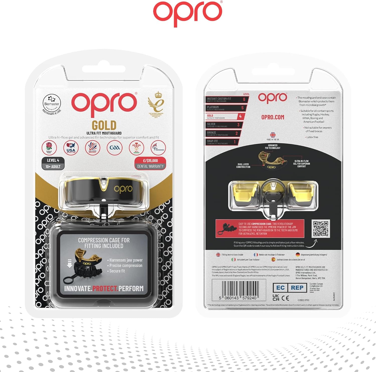 Opro Gold Mouthguard - Thumbnail 2