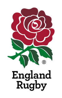 England Rugby logo featuring a red rose with green leaves on a transparent background.