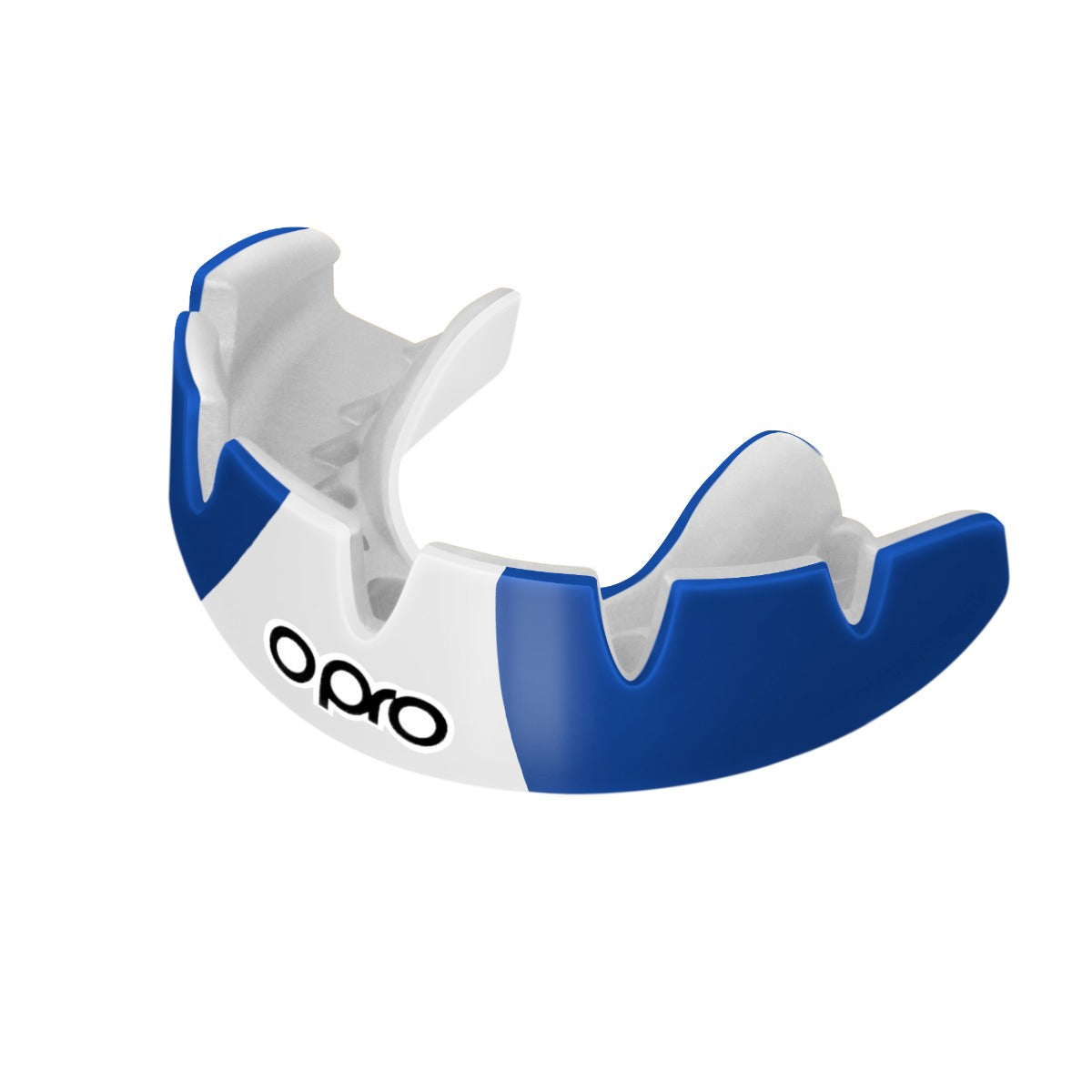 Instant Custom-Fit 3 Stripe Mid Blue/White Mouthguard for Braces